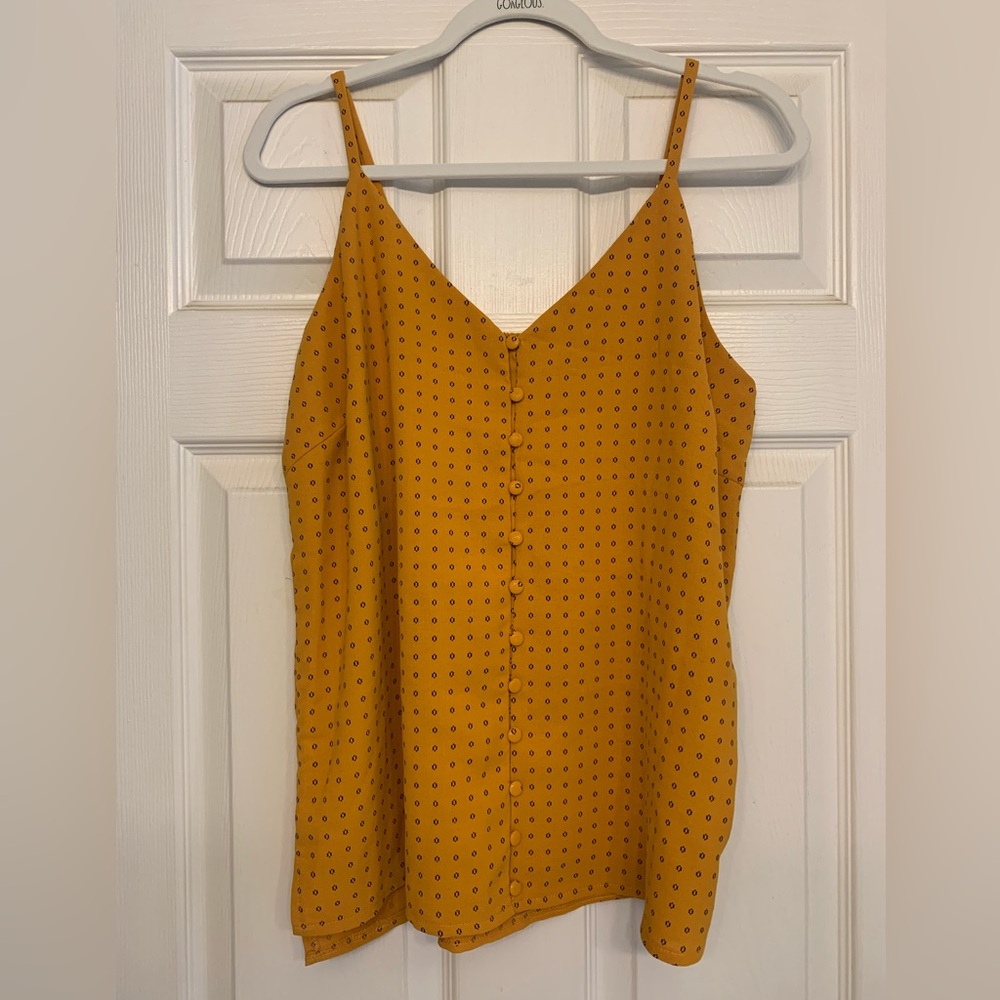 Grace and Lace Mustard Button front cami
